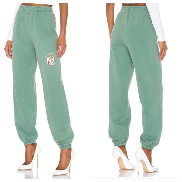 Boys Lie Pants - BOYS LIE size Large Sweatpants in Light Green from revolve